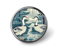 Dark Green Dragonfly Round Lapel Pin - 1 Inch Lightweight Aluminum Alloy Badge for Shirts Jackets & Gifts