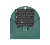 Dark Green Elegant Greeting Card with Matching Envelope - Supernatural Inspiration Print Blank Blessed for Birthday, Valentine's Day, Wedding