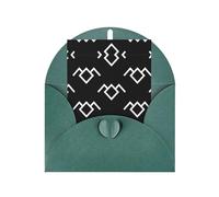 Dark Green Elegant Greeting Card with Matching Envelope - Twin Peaks Owl Print Blank Blessed for Birthday, Valentine's Day, Wedding