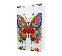Dark Green Elegant Greeting Cards - Embroidery Colorful Butterfly Print Blank Blessed Cards for Birthday, Wedding, Valentine's Day