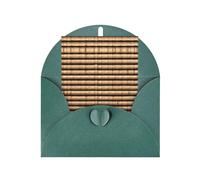 Dark Green Elegant Greeting Cards - Wicker Woven pattern Print Blank Blessed Cards for Birthday, Wedding, Valentine's Day