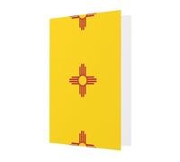 Dark Green Elegant Greeting Cards with Matching Envelopes â€“ Flag of New Mexico Print Blank Blessed for Birthday, Wedding, Valentine's Day