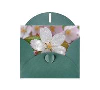 Dark Green Envelope Greeting Cards With Unique Blooming Grace Pattern For Write Down Your Blessings For Various Holidays