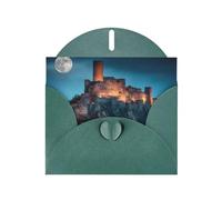 Dark Green Envelope Greeting Cards With Unique Echoing Valleys Pattern For Write Down Your Blessings For Various Holidays