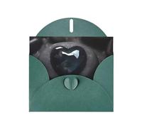 Dark Green Envelope Greeting Cards With Unique Mysterious Love Stone Pattern For Write Down Your Blessings For Various Holidays