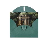 Dark Green Envelope Greeting Cards With Unique Secret Sanctuary Pattern For Write Down Your Blessings For Various Holidays