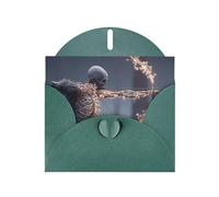 Dark Green Envelope Greeting Cards With Unique Skeleton Archery Pattern For Write Down Your Blessings For Various Holidays