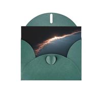 Dark Green Envelope Greeting Cards With Unique Vega Shimmer Pattern For Write Down Your Blessings For Various Holidays