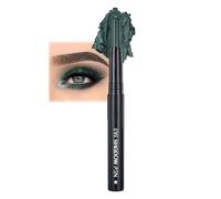 Dark Green Eyeshadow Stick, Metallic Glitter Gothic Smokey Eye Shadow Pencil, Creamy Smooth Waterproof and Long-Lasting Forest Dark Green Metallic Eyeshadow Stick