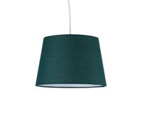 Dark Green Fabric Easy Fit Light Shade/Lampshade for Ceiling Light or Table Lamp, 23cm Diameter