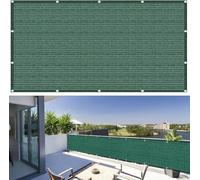 Dark Green Fence Privacy Screen 4.6x18ftOutdoor Mesh Fencing for Patio Garden Backyard Deck Wind BlockIncludes Zip Ties & Rope for Easy Installation
