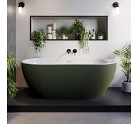 Dark Green Freestanding Double Ended Bath 1650 x 750mm - Lisbon