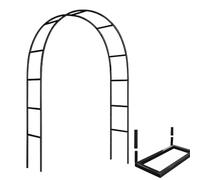 Dark Green Garden Arch for Climbing Plants, Metal Rose Arch for Weddings, Outdoor Decor, Garden Column Support, Perfect for Indoor/Outdoor Celebrations