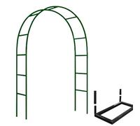Dark Green Garden Arch for Climbing Plants, Metal Rose Arch for Weddings & Outdoor Decoration, Arceau à Rosiers Tuteur Colonne, Indoor & Outdoor Garden Decor