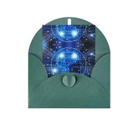 Dark Green Greeting Card - Artificial Intelligence Brain Print Blank Blessed Card for Birthday, Wedding, Valentine's Day & Party Invitation