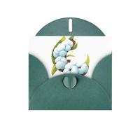 Dark Green Greeting Card DLXW Crescent-shaped cotton Pattern for Christmas, Children's Birthday, Valentine's Day, Wedding Anniversary & Party Invitation