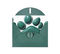 Dark Green Greeting Card DLXW Green airbag paw print Pattern for Christmas, Children's Birthday, Valentine's Day, Wedding Anniversary & Party Invitation