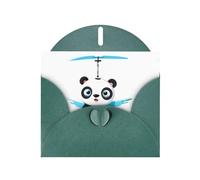 Dark Green Greeting Card DLXW Helicopters Pattern for Christmas, Children's Birthday, Valentine's Day, Wedding Anniversary & Party Invitation