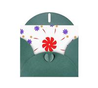 Dark Green Greeting Card YYHWHJDE Eight-way rotating flower Picture Perfect for Valentine's Day, Wedding Anniversary & Party Invitations