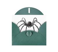 Dark Green Greeting Card YYHWHJDE Poisonous spider Picture Perfect for Valentine's Day, Wedding Anniversary & Party Invitations
