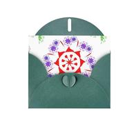 Dark Green Greeting Card YYHWHJDE Rotating purple flowers Picture Perfect for Valentine's Day, Wedding Anniversary & Party Invitations