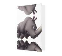 Dark Green Greeting Cards with Matching Envelopes - angry rhino Print Blank Blessed Cards for Birthday, Wedding, Valentine's Day