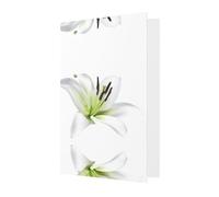 Dark Green Greeting Cards with Matching Envelopes - beautiful-lilies Print Blank Blessed Cards for Birthday, Wedding, Valentine's Day