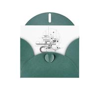 Dark Green Holiday greeting check blank card and pearl beautiful blank note block VVXBHGR Abstract Architecture Pattern