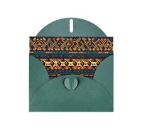 Dark Green Holiday greeting check blank card and pearl beautiful blank note block VVXBHGR African Tribal Ethnic Texture Pattern