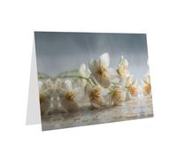 Dark Green Holiday greeting check blank card and pearl beautiful blank note block VVXBHGR Frozen Jasmine Pattern