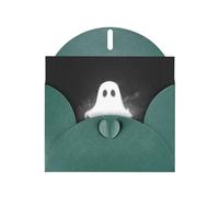 Dark Green Holiday greeting check blank card and pearl beautiful blank note block VVXBHGR Ghost's Gaze Pattern