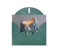 Dark Green Holiday greeting check blank card and pearl beautiful blank note block VVXBHGR glacier candle Pattern