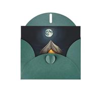 Dark Green Holiday greeting check blank card and pearl beautiful blank note block VVXBHGR Moonlight Travel Pattern