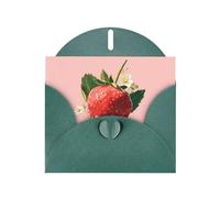 Dark Green Holiday greeting check blank card and pearl beautiful blank note block VVXBHGR Red strawberry Pattern