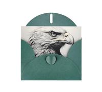 Dark Green Holiday greeting check blank card and pearl beautiful blank note block VVXBHGR sketch of an eagle Pattern