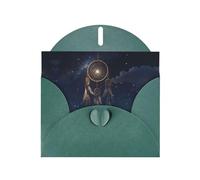 Dark Green Holiday greeting check blank card and pearl beautiful blank note block VVXBHGR Starry Dream Catcher Pattern