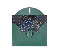 Dark Green Holiday greeting check blank card and pearl beautiful blank note block VVXBHGR Stars on a Plate Pattern