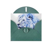 Dark Green Holiday greeting check blank card and pearl beautiful blank note block VVXBHGR The Fierce Lion Pattern