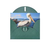 Dark Green Holiday greeting check blank card and pearl beautiful blank note block VVXBHGR The Mighty Pelican Pattern