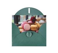 Dark Green HYTTER macaroon dessert Prints Greeting Card for Christmas, Birthdays, and Anniversaries