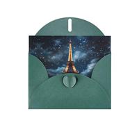 Dark Green HYTTER Paris Tower Prints Greeting Card for Christmas, Birthdays, and Anniversaries