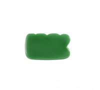 Dark Green Jade Scraping Tool Set - Face & Body Massage Stone, Eye Roller Beauty Jade Stone, Anti-Aging, Skin Care - Wave, Triangle, Coin, Fish Shape (Wavy)
