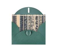 Dark Green JKIEGOQ African peoples illustration Prints Greeting Card 4 x 6 in for Christmas, Valentine's Day, Wedding, Party Invitation Cards