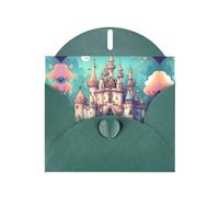 Dark Green JKIEGOQ Classical castle Prints Greeting Card 4 x 6 in for Christmas, Valentine's Day, Wedding, Party Invitation Cards