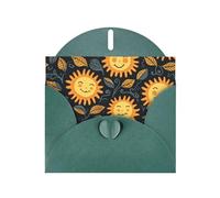Dark Green JKIEGOQ goodlooking hello sunshine Prints Greeting Card 4 x 6 in for Christmas, Valentine's Day, Wedding, Party Invitation Cards
