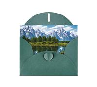 Dark Green JKIEGOQ grand teton national park Prints Greeting Card 4 x 6 in for Christmas, Valentine's Day, Wedding, Party Invitation Cards