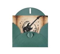 Dark Green JKIEGOQ Guitar Bass Musical Instruments Prints Greeting Card 4 x 6 in for Christmas, Valentine's Day, Wedding, Party Invitation Cards