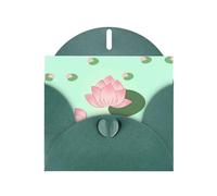 Dark Green JKIEGOQ Lotus flowers waiting to bloom Prints Greeting Card 4 x 6 in for Christmas, Valentine's Day, Wedding, Party Invitation Cards