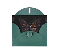 Dark Green JKIEGOQ Mystery Butterfly Prints Greeting Card 4 x 6 in for Christmas, Valentine's Day, Wedding, Party Invitation Cards