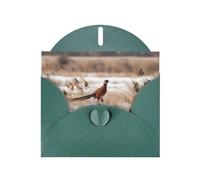 Dark Green JKIEGOQ pheasant hunting Prints Greeting Card 4 x 6 in for Christmas, Valentine's Day, Wedding, Party Invitation Cards